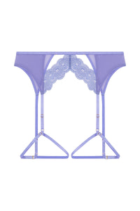 Maisie Blue Lace Trim Suspender