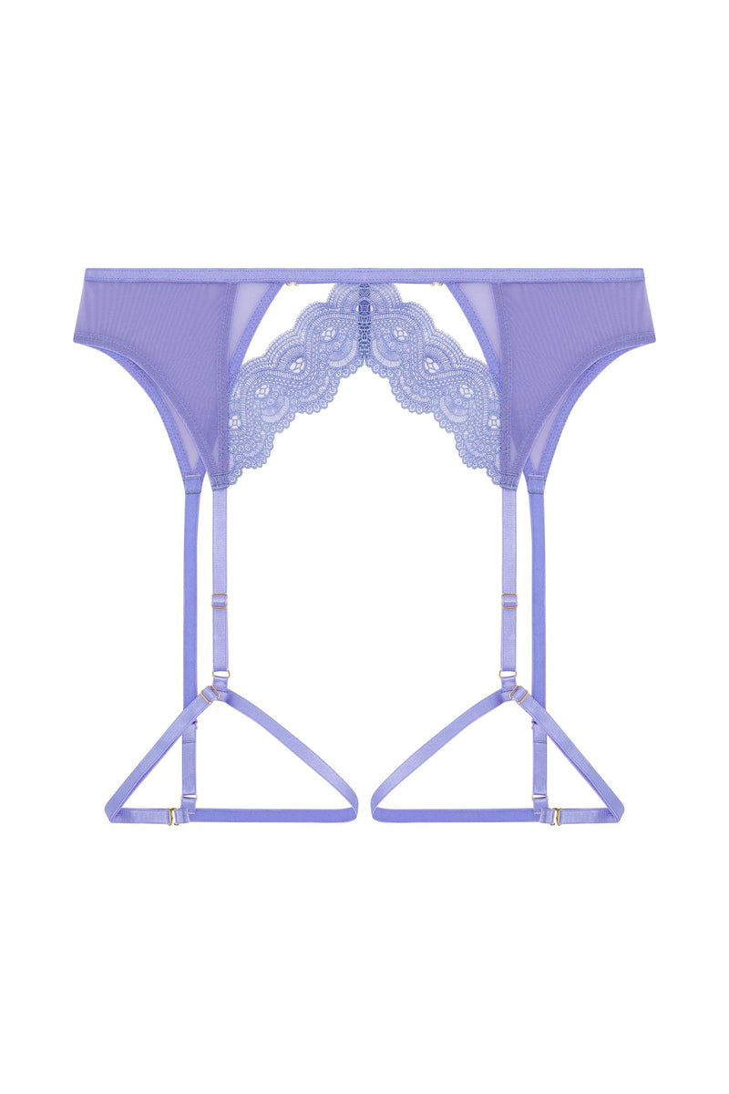 Maisie Blue Lace Trim Suspender