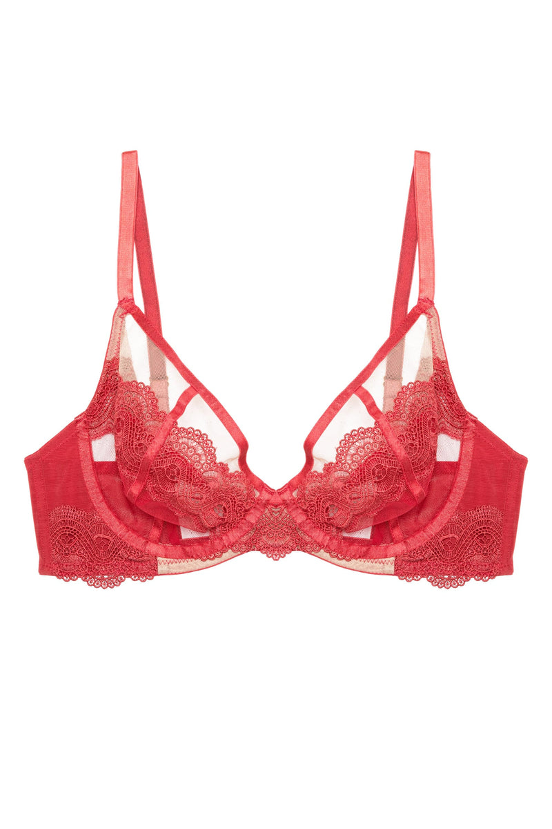 Maisie Red Balconette Bra